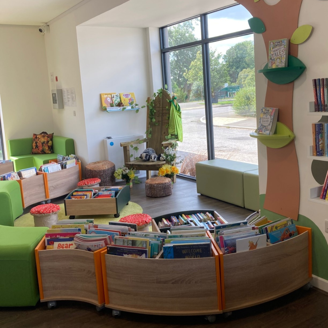 Reading corner cushions for children at local community hub