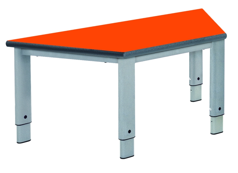 Trapezoidal height adjustable table